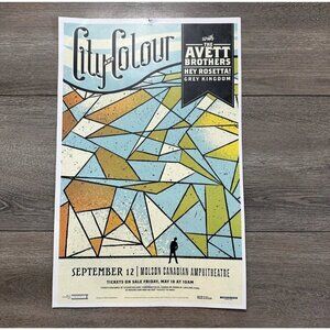 City and Colour Concert Poster 2012 Budweiser Stage Toronto September 12 - 17X11